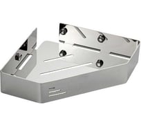 Полочка BRIMIX литая, угловая, пятиугольная, 25х4х18 см, из нержавеющей стали, цвет хром 5689