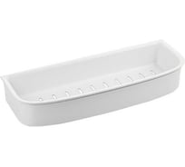 Полочка BRIMIX прямая из высокопрочного АБС пластика, белая матовая, с вкладышем белого цвета 5678