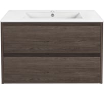 База под раковину VINCEA Gio 800 подвесная, 2 выкатных ящика soft-close, R.Oak. VMC-2G800RO