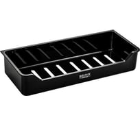 Полочка BRIMIX прямая, из высокопрочного АБС пластика, с самоклеющимся крепежом без сверления, глянцевая, цвет черный 5681