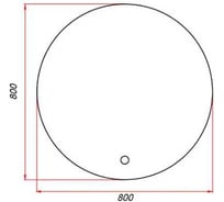 Зеркало для ванной ЗОВ 80 ZD80