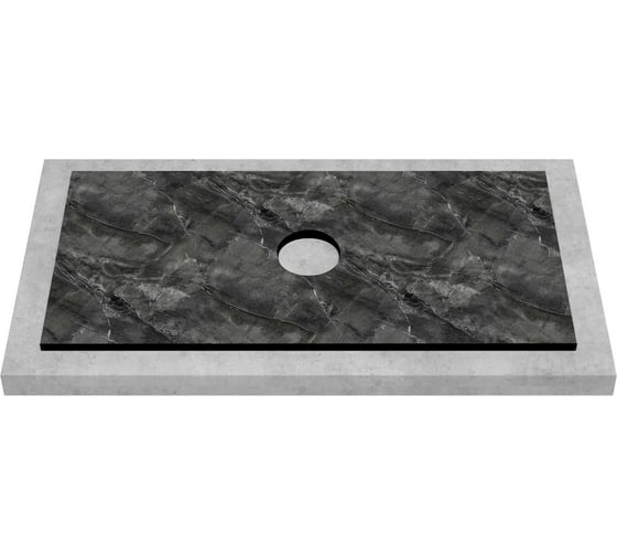 Столешница для тумбы в ванную ЗОВ Компакт-плита 13 мм 1 вырез, (с наметками под 1 вырез), 995х458 мм KPK995 1