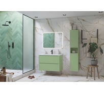 Подвесная тумба для ванной ЗОВ Дион 100, под раковину 40697111, цвет фисташковый, D100F