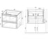 База под раковину VINCEA Vico 600 подвесная, 2 выкатных ящика soft close, G.White. VMC-2V600GW 4