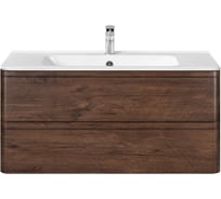 База под раковину VINCEA Vico 1000 подвесная, 2 выкатных ящика soft close, R.Wood. VMC-2V100RW