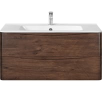 База под раковину VINCEA Paola 1000 подвесная, 2 выкатных ящика soft close, R.Wood. VMC-2P100RW