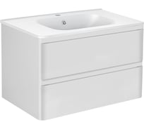 База под раковину VINCEA Vico 800 подвесная, 2 выкатных ящика soft close, G.White. VMC-2V800GW