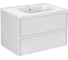 База под раковину VINCEA Vico 800 подвесная, 2 выкатных ящика soft close, G.White. VMC-2V800GW 1
