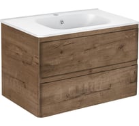 База под раковину VINCEA Vico 800 подвесная, 2 выкатных ящика soft close, V.Oak. VMC-2V800VO