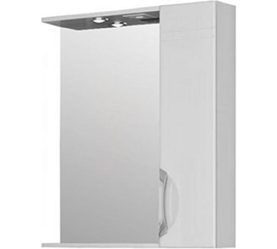 Зеркало-шкаф SANTRADE НР 50 см ДЖИКА ( БЕЛОЕ ) с подсветкой правое ( Усиленная упаковка ) 0769 1