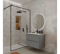 Подвесная тумба для ванной ЗОВ Дион 60, под раковину 40697405, цвет платиновый, D60PG