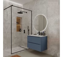 Подвесная тумба для ванной ЗОВ Дион 60, под раковину 40697405, цвет Серо-синий D60S