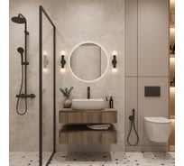 Тумба подвесная для ванной ЗОВ Токио 100, цвет - Аттик, без выреза T100AT