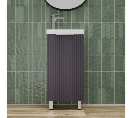 Тумба напольная Style Line СОЛО универсальная (Como 40) Графит Нубук, ЛС-00002427 1