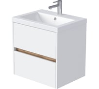 Тумба 1Marka Veil 60П (590x560x450) 2я белая аляска/дуб вотан Ц0000036585