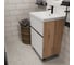 Тумба 1Marka Aris 70Н (700x910x450) 2я дуб вотан/белый глянец Ц0000035782 5