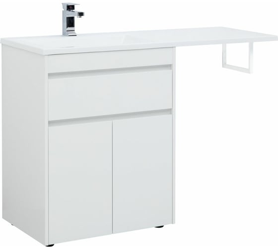 Тумба Aquanet Токио 68 напольная 1 ящик, 2 фасада, цвет белый глянец 00237746