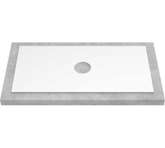 Столешница для тумбы в ванную ЗОВ компакт-плита 13 Белая, 1 вырез, 595х458 мм KPW595 1