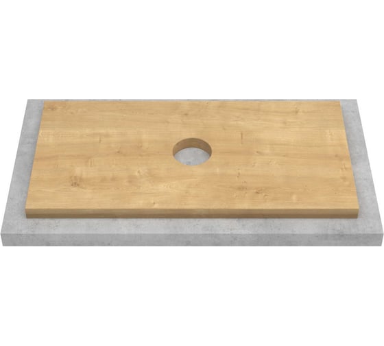 Столешница для тумбы в ванную ЗОВ пластик, цвет- Туя, 795х458 мм SPL80T 1