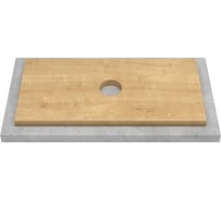 Столешница для тумбы в ванну ЗОВ пластик HPL 38 Туя, 1 вырез, 595х458 мм SPL60T