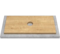 Столешница пластик для тумбы ЗОВ HPL 38 Туя, 1 вырез, 995х458 мм SPL100T