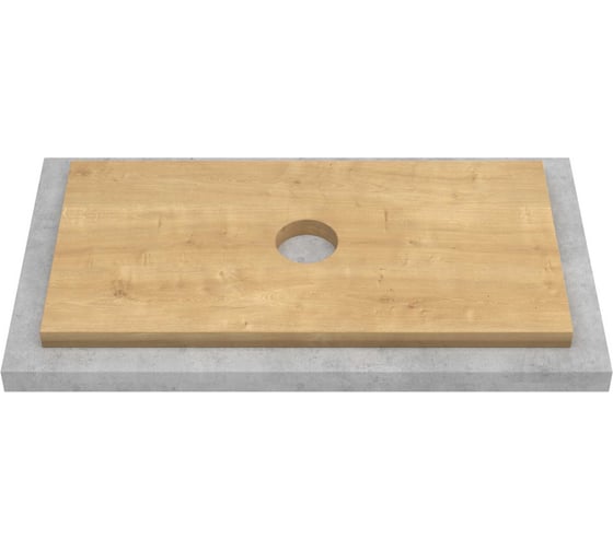 Столешница пластик для тумбы ЗОВ HPL 38 Туя, 1 вырез, 995х458 мм SPL100T 1