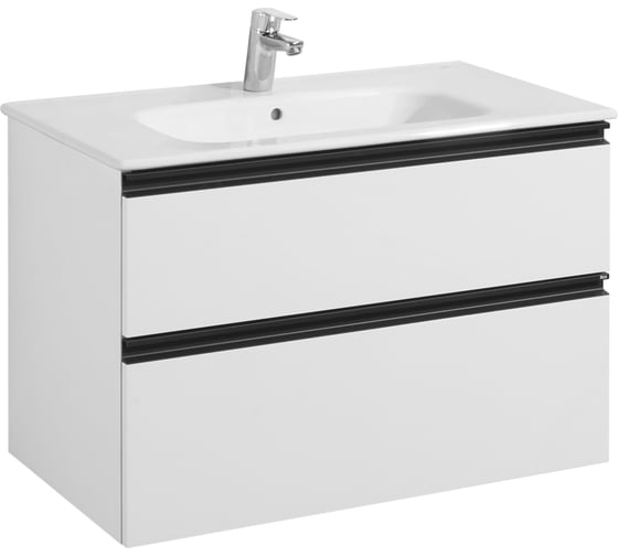 Тумба под раковину Roca Domi 80 белый глянец 2 ящика A857459806 1