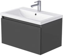Тумба 1Marka Aris mini 60П (590х400х447) 1я антрацит/монолит дарк Ц0000042280