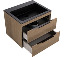 База под раковину VINCEA Chiara 2D 800 подвесная, 2 выкатных ящика soft-close, N.Oak. VMC-2C2800NO