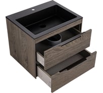 База под раковину Chiara 2D 600 подвесная, 2 выкатных ящика soft-close, R.Oak. VINCEA VMC-2C2600RO
