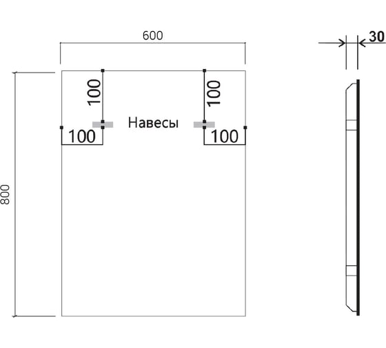 Зеркало VINCEA LED 600x800 c сенсорным выключателем и диммером VLM-3VN600