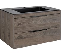 База под раковину VINCEA Chiara 2D 800 подвесная, 2 выкатных ящика soft-close, R.Oak. VMC-2C2800RO