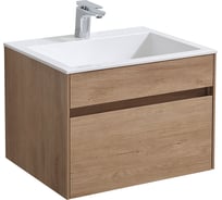 База под раковину VINCEA Chiara 600 подвесная, 1 выкатной ящик soft-close, N.Oak. VMC-2C600NO