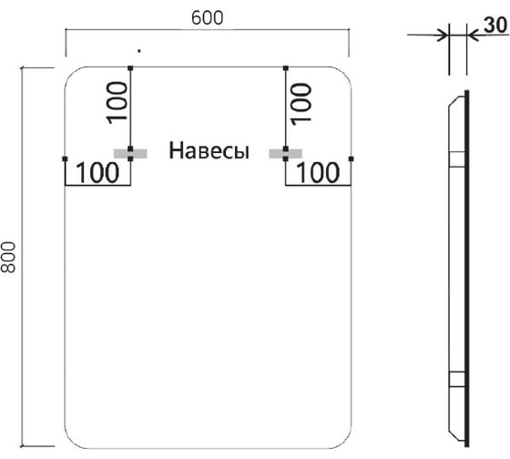 Зеркало VINCEA LED 600x800 c сенсорным выключателем и диммером, антизапотевание VLM-3VC600B-2