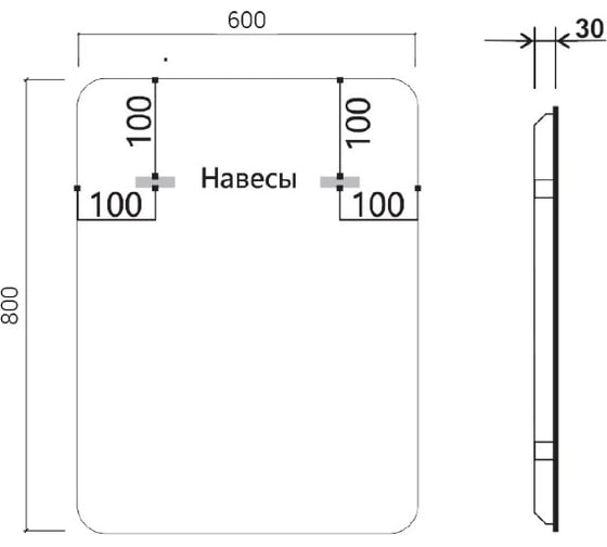 Зеркало VINCEA LED 600x800 c сенсорным выключателем и диммером VLM-3MA600