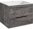 База под раковину VINCEA Chiara 2D 600 подвесная, 2 выкатных ящика soft-close, G.Stone VMC-2C2600GS 1