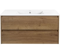 База под раковину VINCEA Gio 1000 подвесная, 2 выкатных ящика soft-close, T.Oak VMC-2G100TO