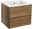 База под раковину VINCEA Gio 600 подвесная, 2 выкатных ящика soft-close, T.Oak VMC-2G600TO 1