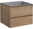 База под раковину VINCEA Luka 600 подвесная, 2 выкатных ящика soft-close, N.Oak VMC-2L600NO 1