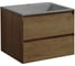 База под раковину VINCEA Luka 600 подвесная, 2 выкатных ящика soft-close, T.Oak VMC-2L600TO 1