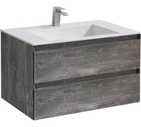 База под раковину VINCEA Luka 800 подвесная, 2 выкатных ящика soft-close, G.Stone VMC-2L800GS