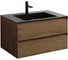 База под раковину VINCEA Luka 800 подвесная, 2 выкатных ящика soft-close, T.Oak VMC-2L800TO 1