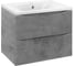 База под раковину VINCEA Mia 600 подвесная, 2 выкатных ящика soft close, Beton VMC-2MA600BT 2