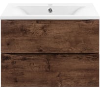 База под раковину VINCEA Mia 600 подвесная, 2 выкатных ящика soft close, R.Wood VMC-2MA600RW