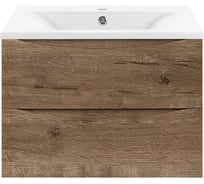 База под раковину VINCEA Mia 600 подвесная, 2 выкатных ящика soft close, V.Oak VMC-2MA600VO