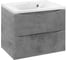 База под раковину VINCEA Mia 650 подвесная, 2 выкатных ящика soft close, Beton VMC-2MA650BT 1
