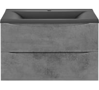 База под раковину VINCEA Mia 750 подвесная, 2 выкатных ящика soft close, Beton VMC-2MA750BT