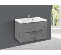 База под раковину VINCEA Mia 800 подвесная, 2 выкатных ящика soft close, Beton VMC-2MA800BT
