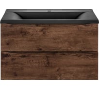 База под раковину VINCEA Mia 800 подвесная, 2 выкатных ящика soft close, R.Wood VMC-2MA800RW