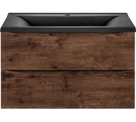 База под раковину VINCEA Mia 800 подвесная, 2 выкатных ящика soft close, R.Wood VMC-2MA800RW 1